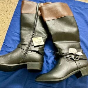 Ana Torrance Women's Black Cognac Boots